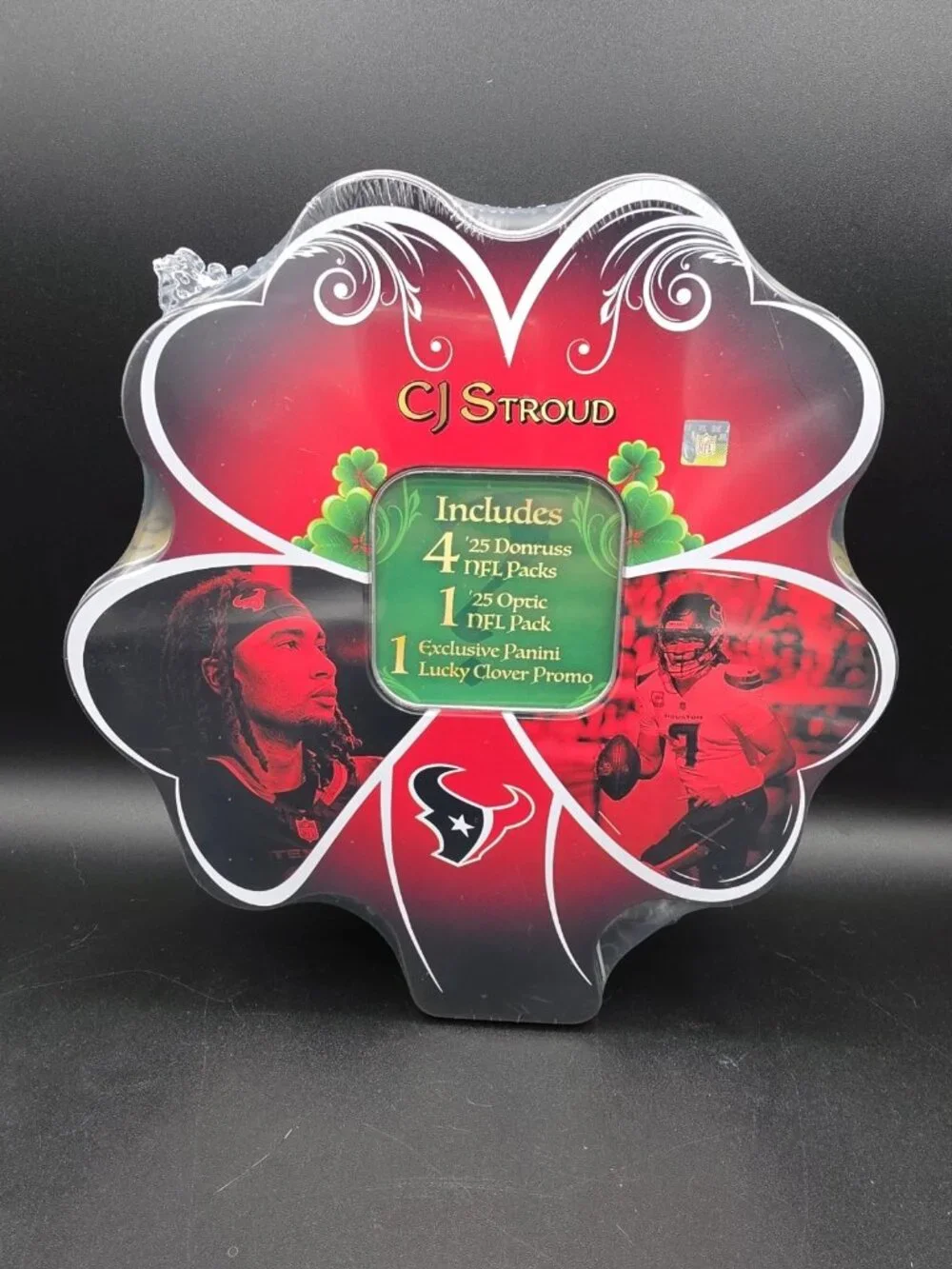 2026 Lucky 4 Leaf Clover Tin CJ Stroud NEW SEALED Houston Texans Optic Donruss